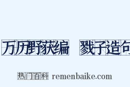 万历野获编·戮子造句是什么意思的图片